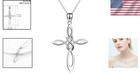 Celtic Knot Cross Necklace Sterling Silver Birthst