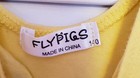 Flypigs Ballet Leotard Dress For Girls Yellow Sparkle Tutu Skirt Size 6-7 Years