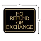 No Refund Or Exchange Retail Store Merchandise Business Store Shop Sale Sign 