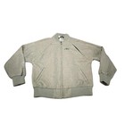 Vtg Camel Cigarettes Gt Racing Jacket Men L Gray Wool Bomber Leather Vented Mint