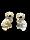 Pair Of 19th Century Porcelain Dog Figurines Staffordshire Spaniel Statues