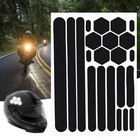 Black Reflective Adhesive Film Tape Kit For Bike Safety Stickers For Nighttime 