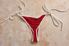 19 Swimwear Solid 2pc Bikini Set Triangle Halter Top Brazilian Bottom