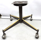 Vintage Mcm Rolling Swiveling Chair Leg Base Ball Wheel Mid Century Modern Brass