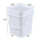 5 Gallon Plastic Bucket With Airtight Lid   Food Grade Bucket  White  4 Count