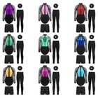 Girls Long Sleeve Sparkly Ballet Dance Bodysuit Biketard Gymnastic Leotard Set