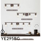 Emliviar Large Vanity Wall Lighting Over Mirror 5-light Rustic Bath Wall