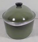 Vintage 1970 s Club Avocado Green Oval Aluminum Roaster  6 Quarts