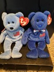 Ty Beanie Babies America   John Retired 2001 Bears American Flag Original Tags