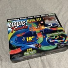 New Open Box Magic Tracks Mega Set 2 Led Race Cars And 18 Ft  Of Flexible Track