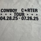 Official Sz  Small Beyonce Cowboy Carter Tour White Shirt W dates On Back