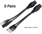 Poe Injector Poe Splitter Kit Dc12v Poe 5pcs Adapter Cable Standard Network
