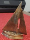Vintage Brass Sailboat Beach Sailing Nautical Solid Brass 4 