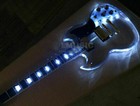 Yinfente Electric Guitar Rosewood Maple Acrylic Guitar Body Blue Led Crystal 