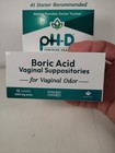 Ph-d Feminine Health Support Boric Vaginal Suppositories  12 Count Exp 02 2028
