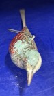 Vintage Mercury Glass Bird  Ornament Handpainted 5  Long