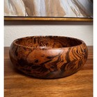 Vintage Burl Wood Bowl Hand-turned Sculptural Centerpiece 12   mid-century