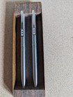 Vintage Paper Mate Polished Chrome Slim Line Ballpoint Pen   Pencil Boxed Works