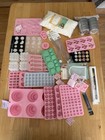 Lot Of Candle Making Kit Supplies   Wax Molds Glitter Tweezers Wicks  9     new