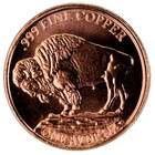 Copper Art Coin   Buffalo Nickel Design   Fine  999 Bullion   Minted In The Usa