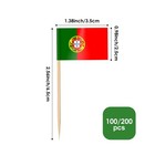 Ahfulife Portugal Flag Toothpick Flags Picks  100 Pcs Small 100 