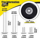 Luggage Suitcase Replacement Wheels 50mm Diameter 1 7 8 Inch Wear-resistant