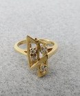 14k Diamond Child s Ring Pinky Band Tiny Size 2 5 Yellow Gold Modernistic 2 43g
