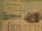 1896 Louisville Railroad Stock Certificate Transportation