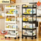 5 Tier Rolling Storage To Cart Kitchen Utility For Organizer Shelf Rack
