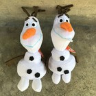 Lot Of 2 Ty Disney s Frozen Olaf 2015 Snowman Sparkly Beanie Baby 8  Plush Stuff