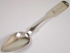 Estate Antique Signed American 18 9g Coin Silver Teaspoon 6 1 8  Spoon Hulbert