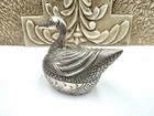 Antique Sterling Silver 925 Trinket Box Burmese Duck Betel Box  1950s