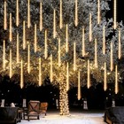 Christmas Lights Outdoor  288led Meteor Shower Rain Lights 12 Inch 8 Tubes  W   