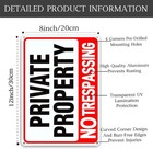 4 Pack Large No Trespassing Signs Private Property  8x12 Inch Rust Free Aluminum