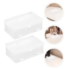 3pcs Large Capacity Nail Organizer Box Manicure Storage Case Double Layer Design