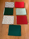 Christmas Holiday Quilting Fabric Lot  7 Yards  Vintage 90 s 1 Yd Pieces Cotton