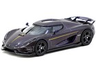 Koenigsegg Regera Purple Carbon Fiber With Gold Stripes Global64 Series 1 64