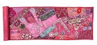 60  Maroon Masterpiece Vintage Art D  cor Rare Sari Beaded Wall Hanging Tapestry