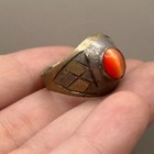 Ancient Roman Bronze Ring With Unique Stone