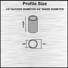 New Mild Steel Spacer Bushing 1 2  Od X 3 8  Id--fits M8 Or 3 8  Bolts