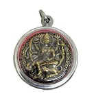 Durga Goddess On Lion Shiva Shakti Hindu Amulet Pendant Stainless Frame  2
