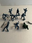 Vintage Assorted Lot Of Service Figures  Jolly Roger Sail flag And Marx Howitzer