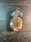 Colorful Mosaic Glass Face Bead Handcrafted Phoenician Style Pendant  Unique Tr