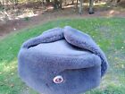 Vintage East German Army Military Winter Fur Hat Gray - Brand New