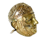 Antique Brass Medieval Knight Roman Helmet With Face Mask Pc Gift For Loved Ones