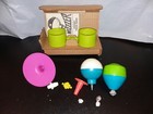 Vintage 1969 Mattel Wizzzer Twosome Trick  Set Spinning Tops W  Box Instructions