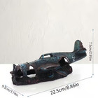 Airplane Wreck Aquarium Decoration Resin Fish Tank Cave Hideout Ornament