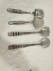 Jeweled Beaded Kitchen Serving Utensils Lot 4 Piece Multicolor Stainless Steel