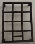 Antique Cast Iron Sad Iron Trivet Small 12-grid Stove Grate Primitive 4 5 x3 5 