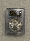 2015 Silver Eagle Pcgs Ms70 First Strike Flag Label    No Spots  x 